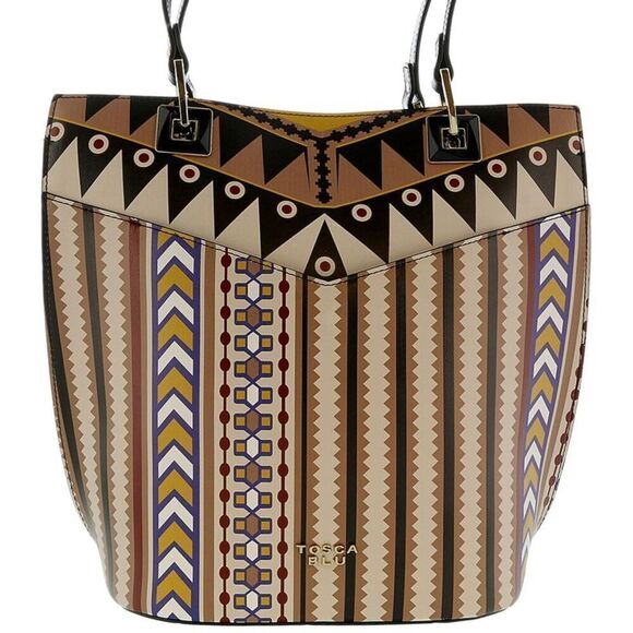 Tosca Blu Multicolor Large Printed Shopper Tall Shopper Tote